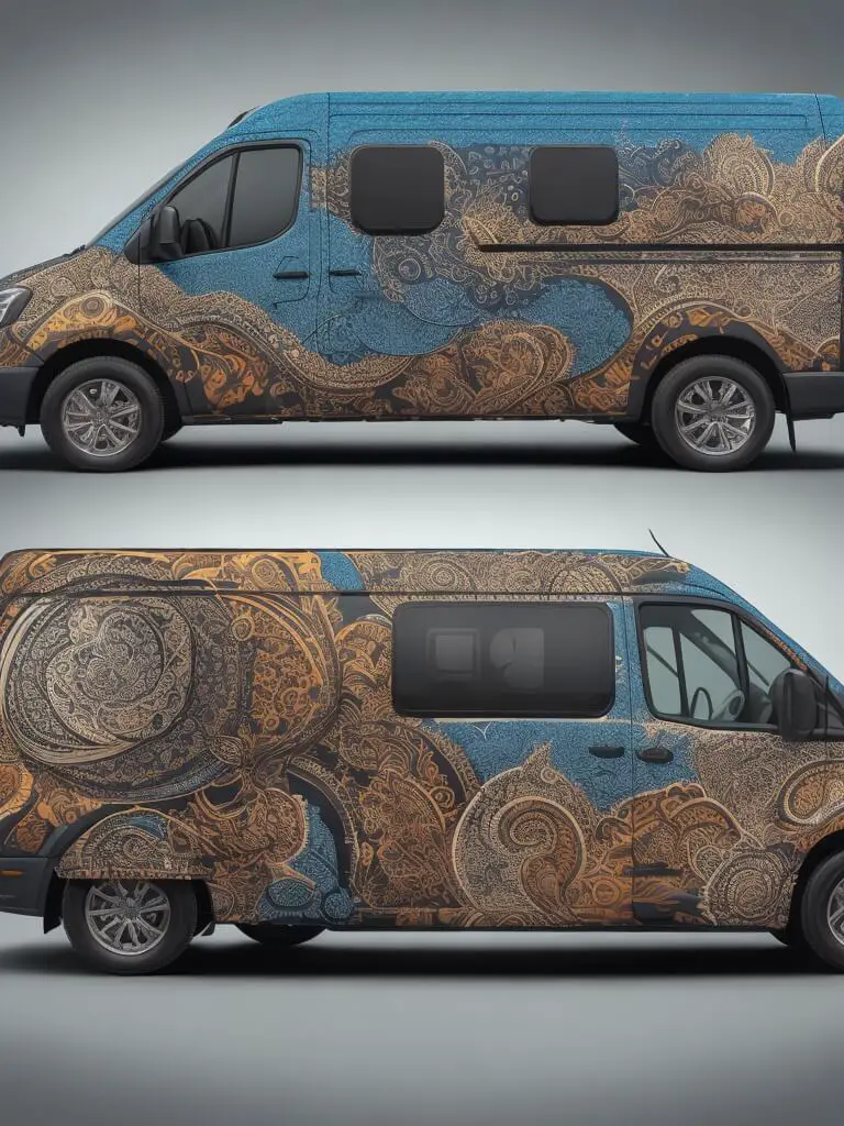 Vector art of a van